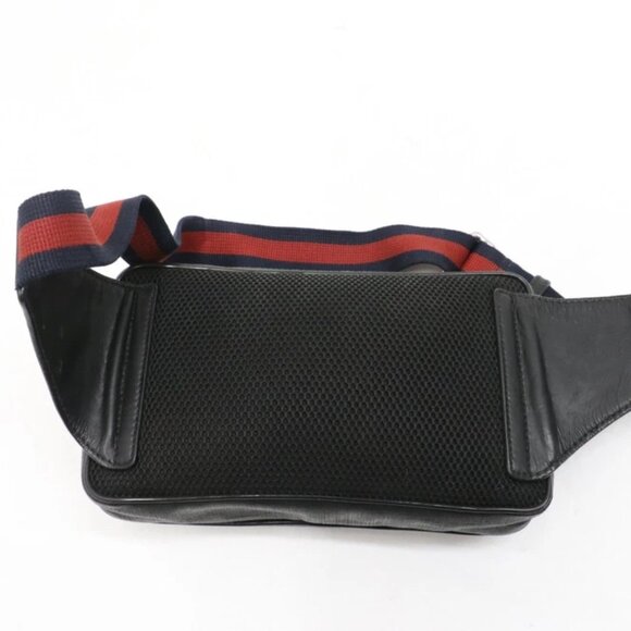 GUCCI Logo GG Pattern Tiger Bum Bag Supreme Leather - Black - Picture 8 of 15